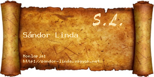 Sándor Linda névjegykártya