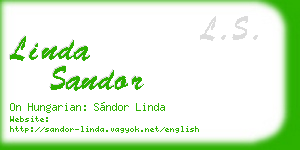 linda sandor business card